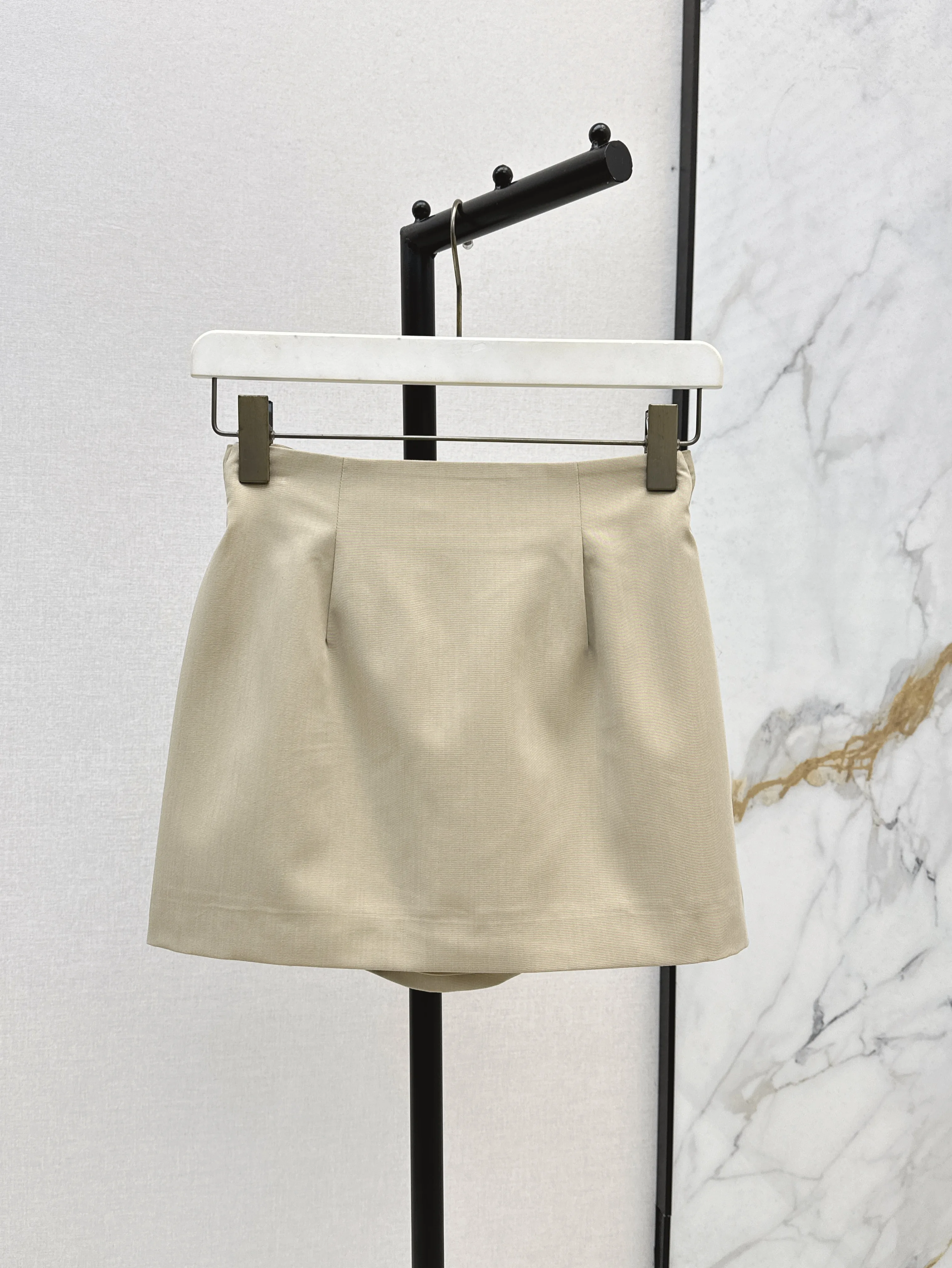 

2025 Summer Women's New Waist Drawstring pleated Short Skirt Versatile Fabric Comfortable and Breathable WYY-170