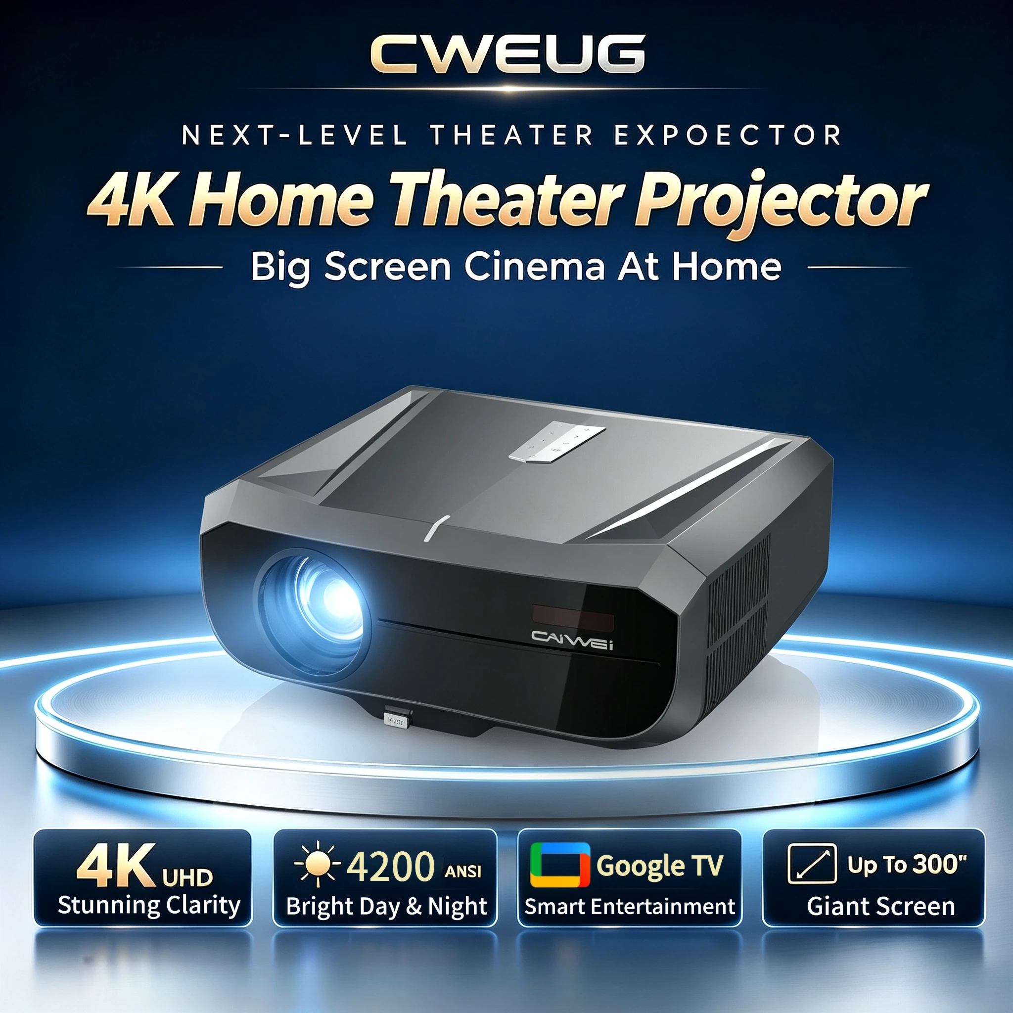 Home Cinema Experience - Nouveau projecteur 4K UHD intelligent Google