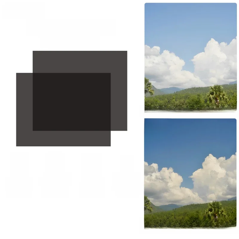 Folia polaryzacyjna liniowa samoprzylepna Selens 30x20cm, arkusze polaryzacyjne, filtr fotograficzny, rekwizyty do naprawy ekranów LCD, fizyka — zdjęcie 2