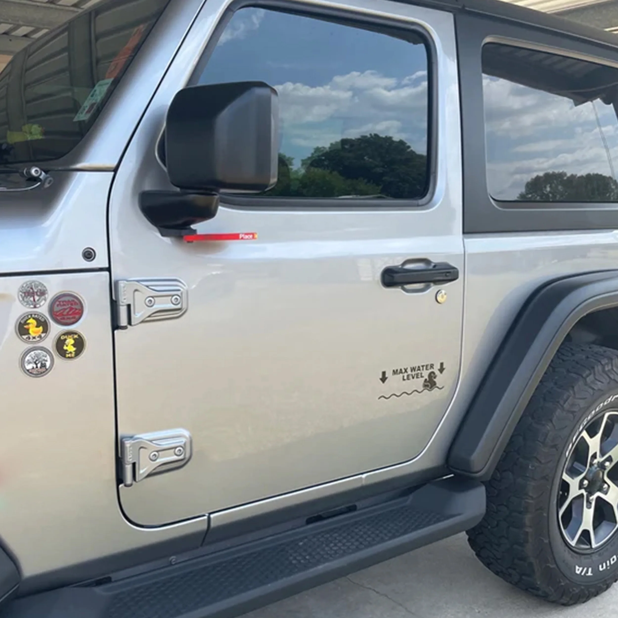 For Jeep Wrangler JK JL CJ RUBICON Car Stickers Styling Max Water Level Rubber Duck Vinyl Decal Decoration Tuning Accessories