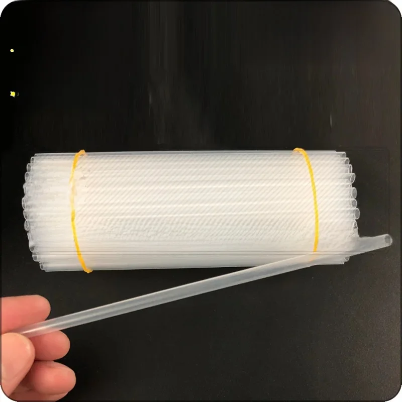 Mini pompe à ballon en paille en plastique, pompe transparente pour ballons en aluminium, pompe de gonflage à air portable pour accessoires de fête, 10 pièces