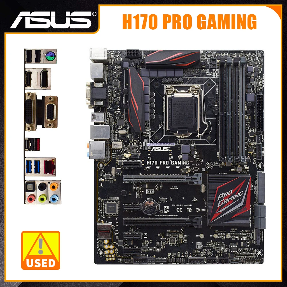 ASUS H170 PRO GAMING 1151 Motherboard Motherboard DDR4 Intel H170 Support Core i7 i5 i3 Cpus PCI-E 3.0 M.2 64GB HDMI USB 3.1 ATX