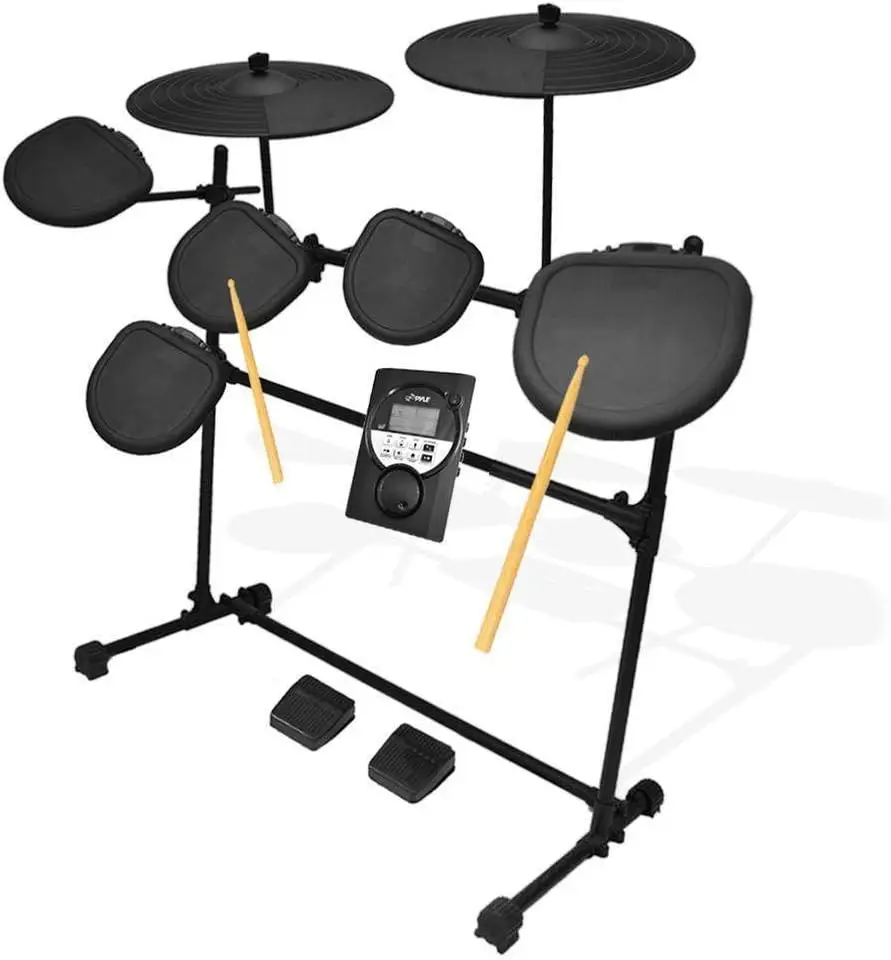 

Верхняя установка-электрический комплект Pyle 9-компонентная электронная набор-электрический комплект с 5 барабанными насадками-электрический комплект