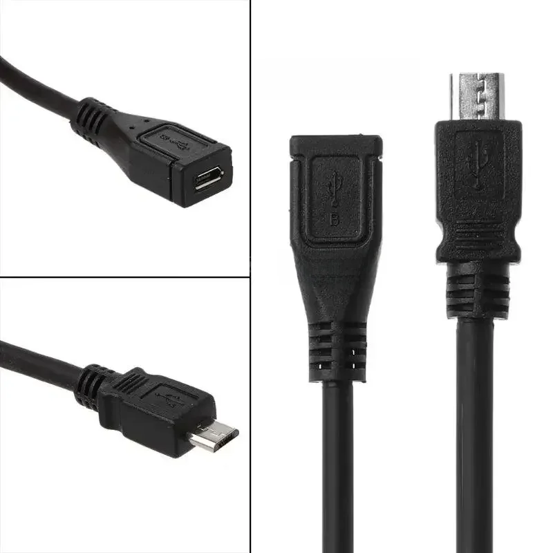 Micro USB żeński na męski kabel przedłużający synchronizację danych dla Android telefon komórkowy Tablet 0.3m 1m 2m 5m — zdjęcie 2