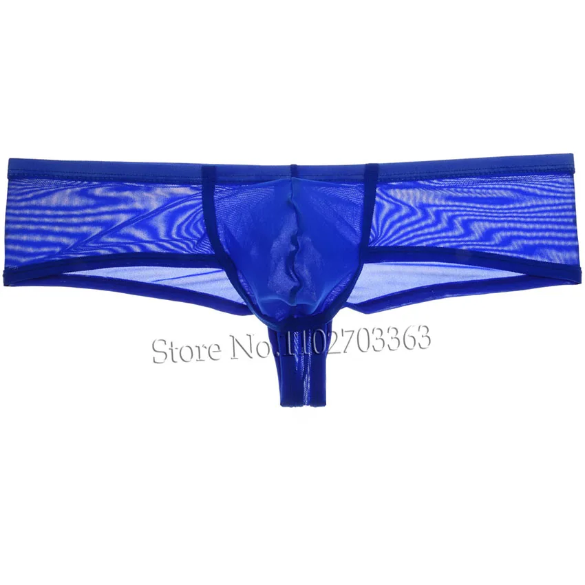 Men's Super Soft Cheeky Sexy Gauze Boxers Revealing Brazilian Bikini Style Elevate See-Through Design Gauzy Comfort Bold Choices