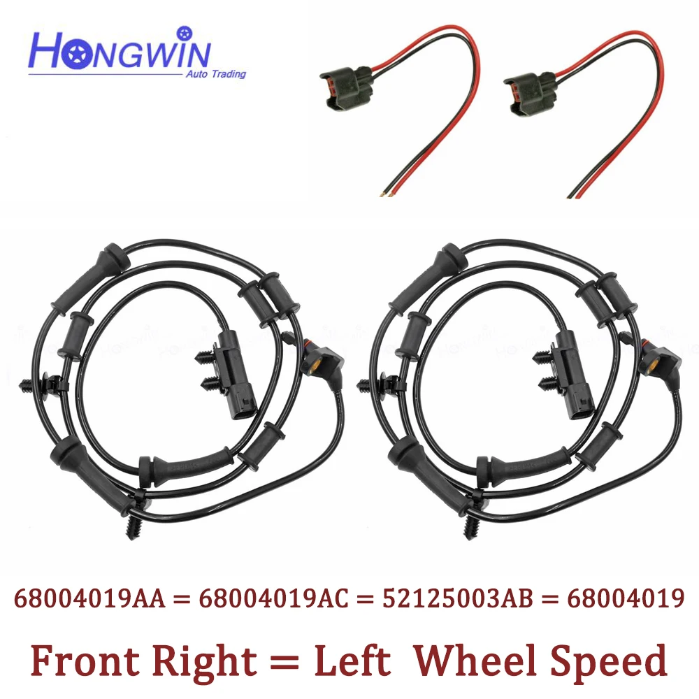 

68003281AC Front Left=Right ABS Wheel Speed Sensor Plug For Jeep Wrangler 3.6L 3.8L 2007-2017 52125003AA 52125003AC 68004019AC