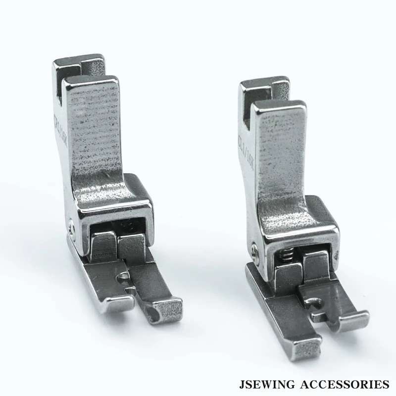 CRK CLK 1/32'' 1/16'' Left / Right Compensating Presser Foot For Industrial Single Needle Lockstitch Sewing Machine 0.1, 0.2cm