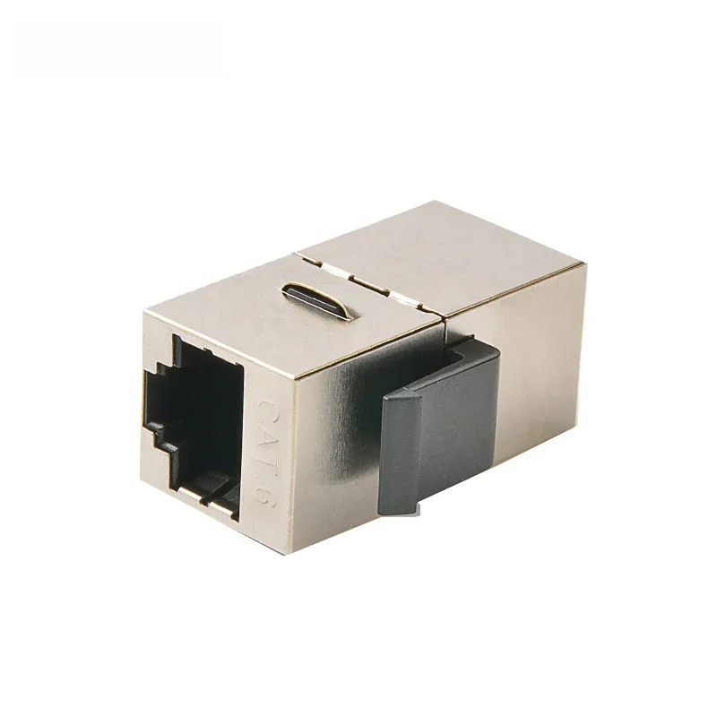 Posrebrzana tarcza CAT6 RJ45 Extender Keystone LAN żeńskie na żeńskie moduły gniazda sieciowego — zdjęcie 2
