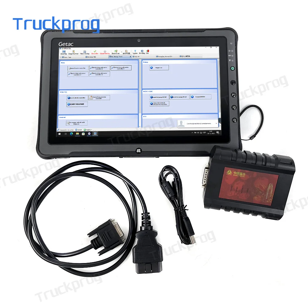 For Sinotruk WeiChai DENSO Engine Sinotruck Howo Cnhtc diagnostic kit +F110 tablet 6-IN-1 EOL Diagnostic Tool OBD Diagnostic Kit