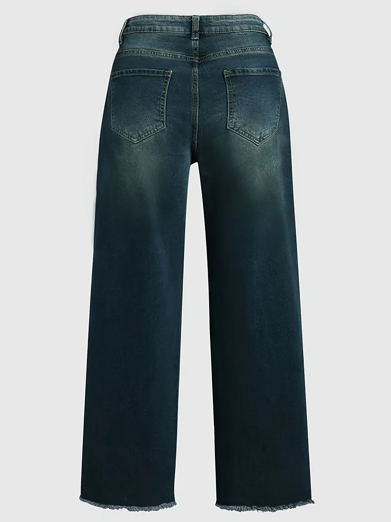 กางเกงยีนส์ขากว้างสำหรับผู้หญิง กางเกงยีนส์เอวสูงทรงบอยเฟรนด์ กางเกงยีนส์ลำลองทันสมัย