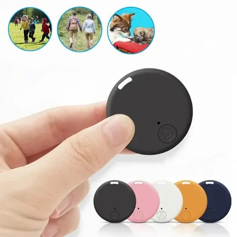 Mini GPS Bluetooth 5.0 Rastreador Dispositivo AntiLost Redondo Pet Kids Bolsa Carteira Rastreamento