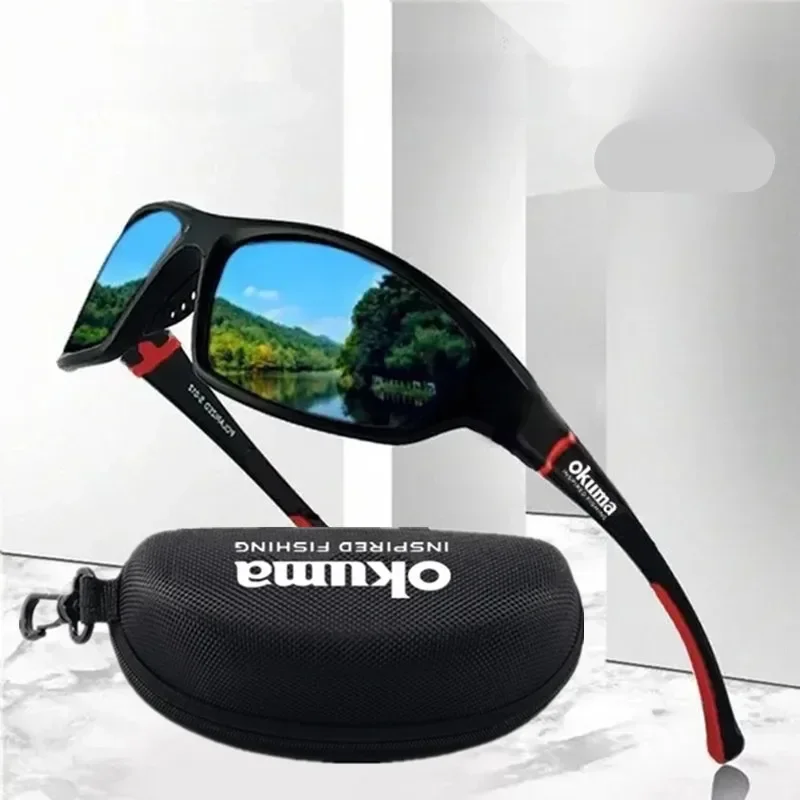 Okuma UV400 wędkarskie okulary przeciwsłoneczne męskie okulary przeciwsłoneczne męskie okulary przeciwsłoneczne piesze wycieczki wędkarstwo klasyczne okulary przeciwsłoneczne okulary UV400 — zdjęcie 2