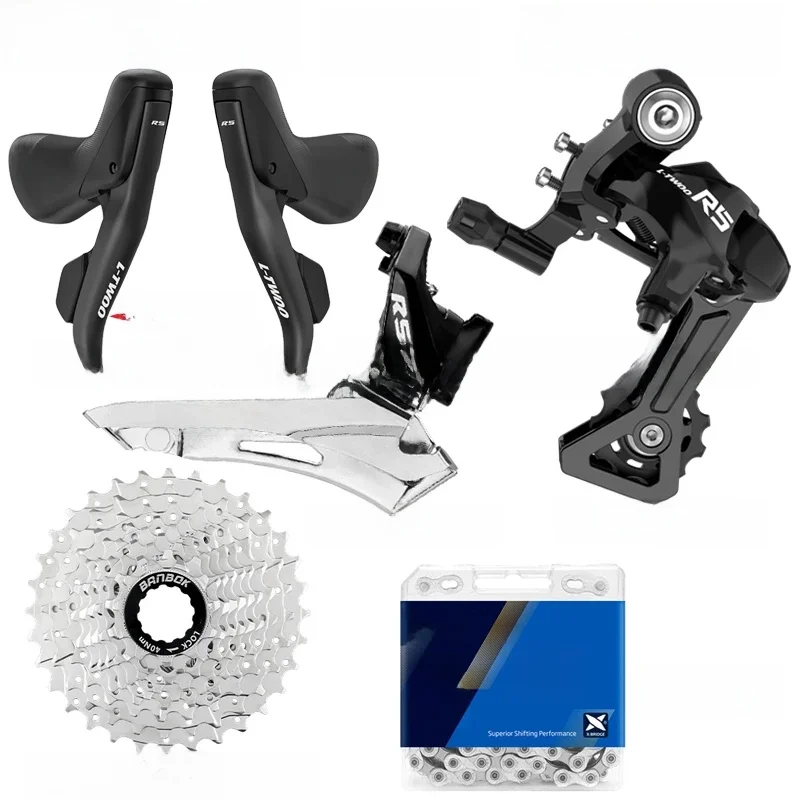 AliExpress LTWOO R5 2x9 Speed Road Bike Derailleur Groupset Mechanical Brake Rear Derailleur 23T 25T 28T 32T Cassette Sprocket X9 Chains