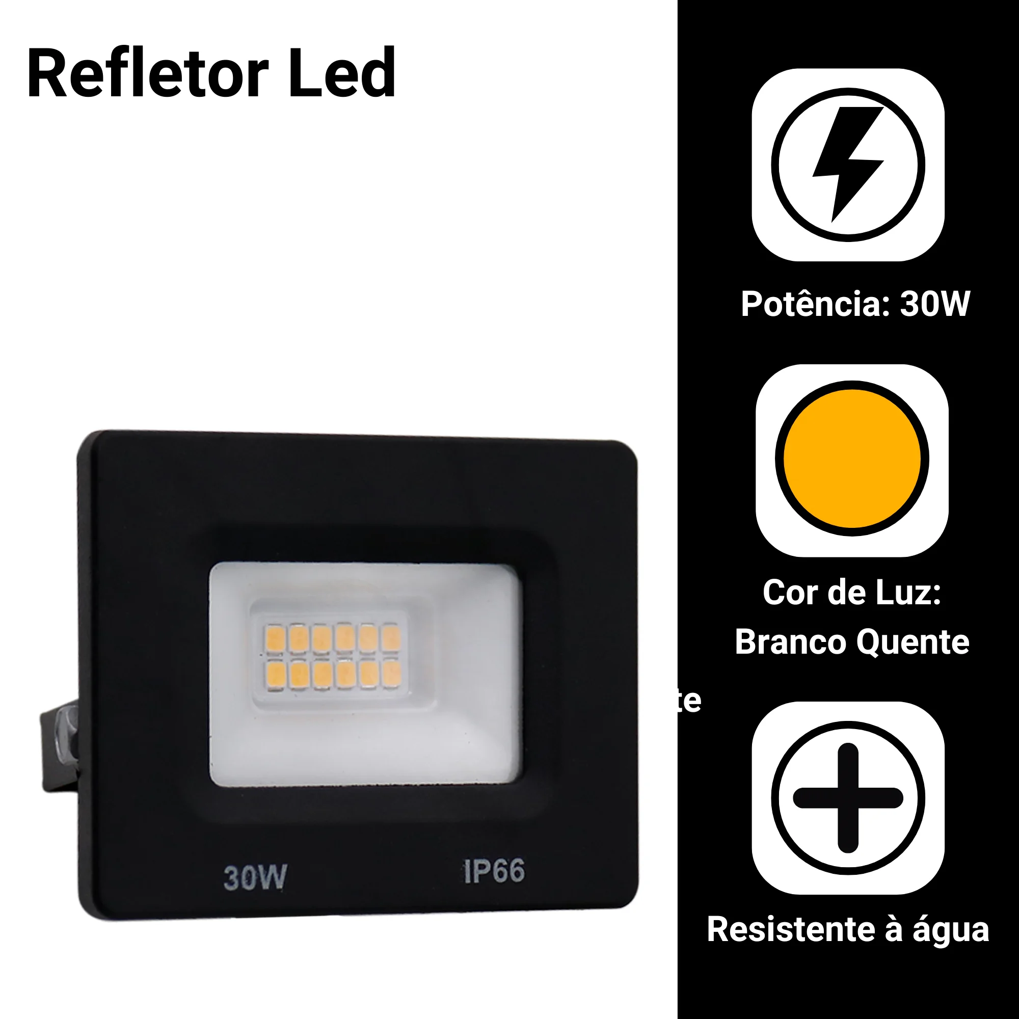 عاكس Led 30 واط الأضواء بيفولت مقاوم للماء #4