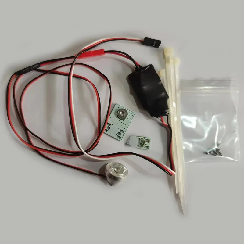 1 ensemble de phares de train d'atterrissage, lumière d'atterrissage 3W, perles de lampe LED 5V-8.4V, alimentation du récepteur, prise en charge du canal PWM pour avion RC
