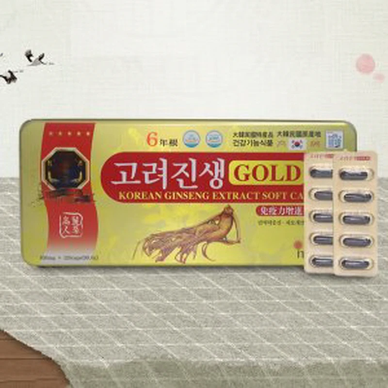 6 years old Korean wild gold capsule (ginseng capsule) 120 capsules