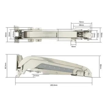 側開門鉸鏈組 180°平行開啟櫥櫃衣櫃門滑動承重15.4磅重型鉸鏈 8 最佳銷售 重型鉸鏈 - №1