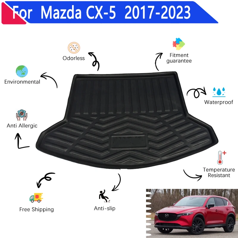 

Car Trunk Mats for Mazda CX5 CX 5 CX-5 MK2 2017~2023 Auto Easy Clean Rear Cargo Tray Trunk Mat Car Accessories Pads EVA Material