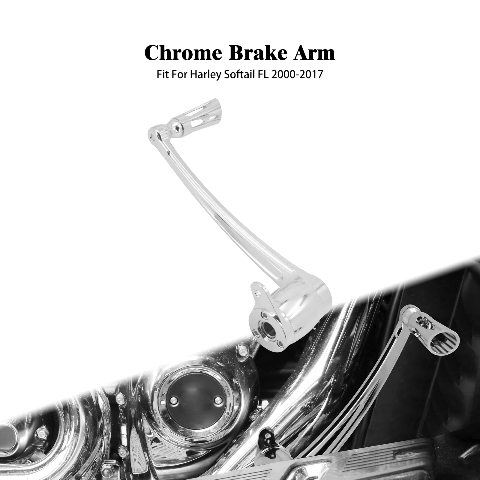 

Motorcycle CNC Brake Arm Lever Pedal Kit Shifter Peg For Harley Heritage Softail Fat Boy Slim FLSTF FLS FLSTC 2000-2017 Chrome