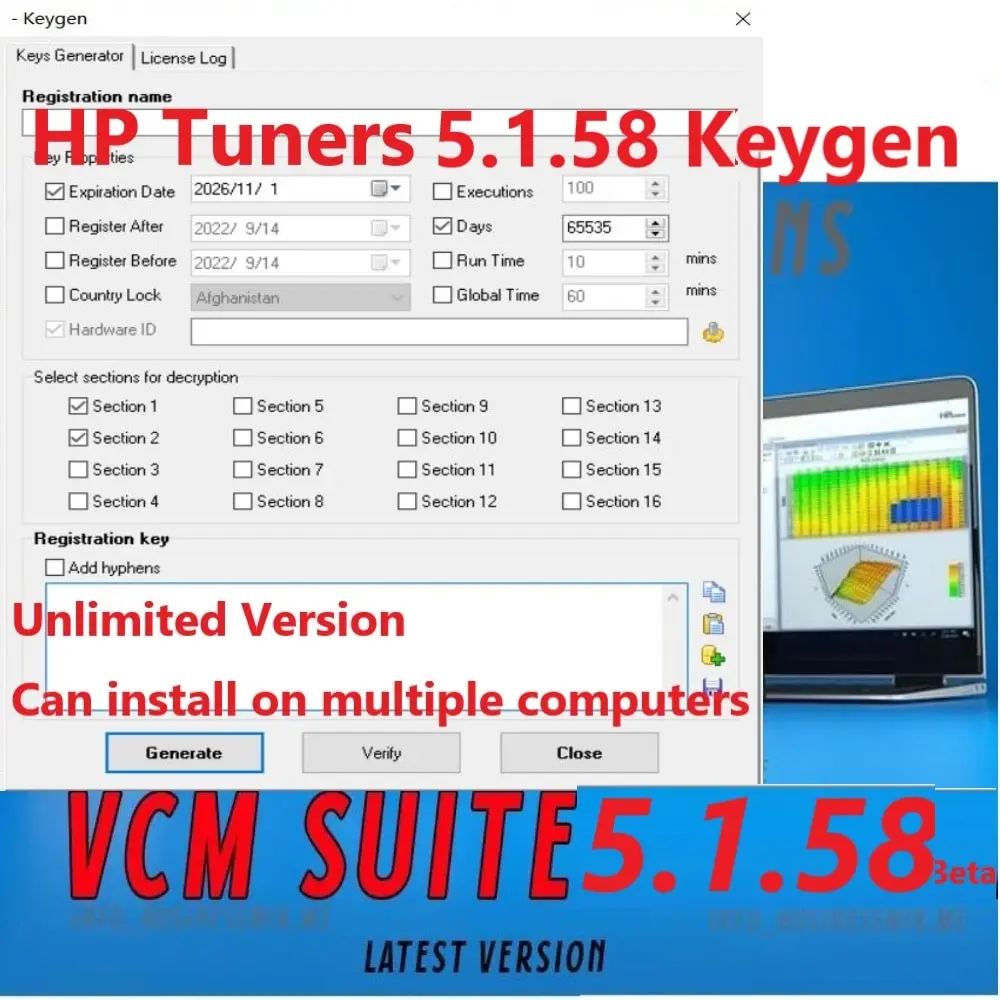 2022 Unlimited HP Tuners 5.1.58 Keygen for Multiple Computers VCM EDITOR BETA V5.1.58 Activator