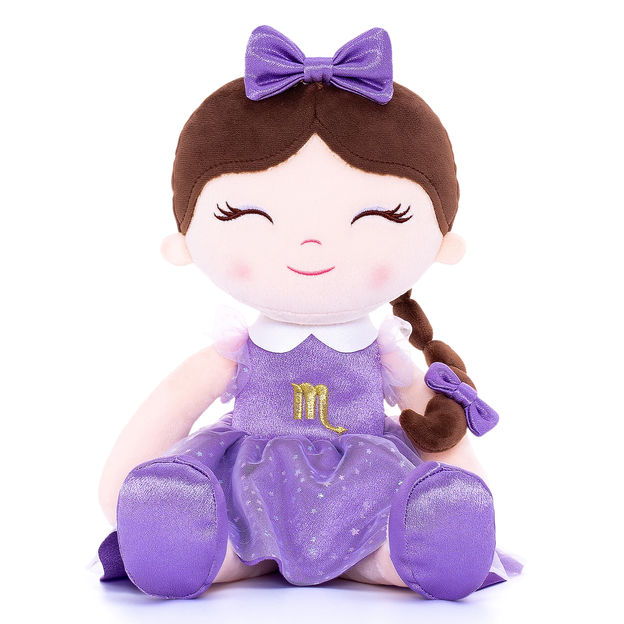 16 inches Baby Girl Gifts Plush Doll Scorpia Constellation Doll In Purple Skirt for Christmas Gifts Children's Day Gifts