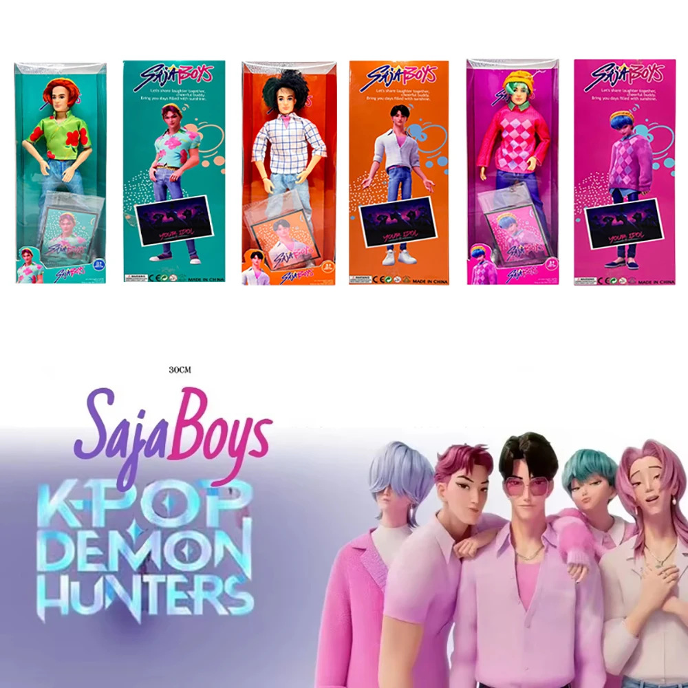 ฟิกเกอร์การ์ตูน K-POP Demon Hunter Saja ตัวละครชาย จินู รูมิ ขนาด 11.5 นิ้ว ข้อต่อขยับได้ ของเล่นเด็ก DIY ของขวัญเทศกาล
