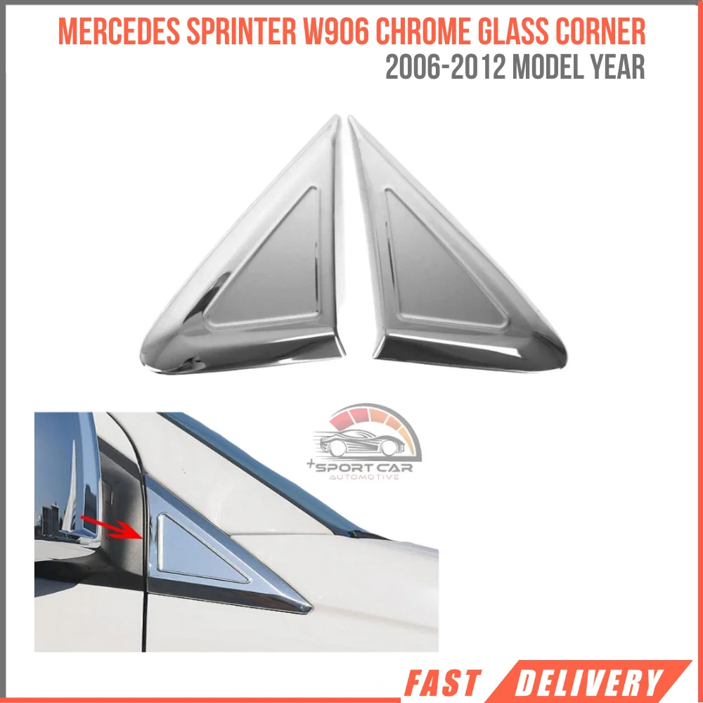 

For Mercedes Sprinter W906 Chrome butterfly glass place 2 PCs 2006-2012 car parts accessories high quality stainless steel glossy