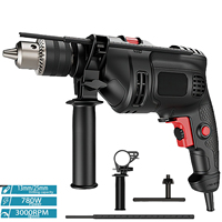 780W Electric Drill Impact Drill Multifunction Adjustable Speed Wood Metal Stone Cutting Household Wall Hole Drilling Power Tool