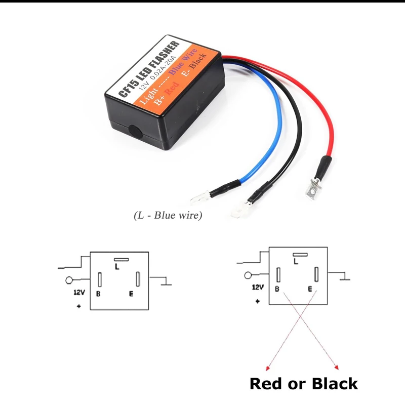 1pc 3-Pin CF13/CF14 Interchangeable CF15 Electronic LED Flasher Relay For 1156 1157 3156 3157 7440 7443 LED Bulbs