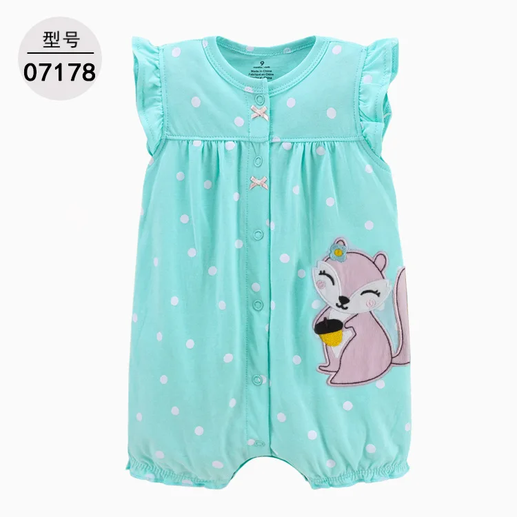 Summer Style Baby Clothing Romper One Piece Bodysuit Cotton Baby Clothes Girls Outfit Cartoon Animal Clothes Bebe Jumpsuits