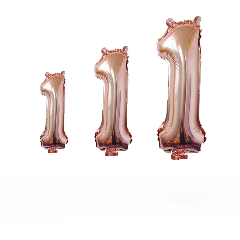 Ballons numériques joyeux anniversaire, en aluminium, 16, 32, 40 pouces, avec chiffres à Air, décorations de fête à l'épaule, pour mariage, pour bébé