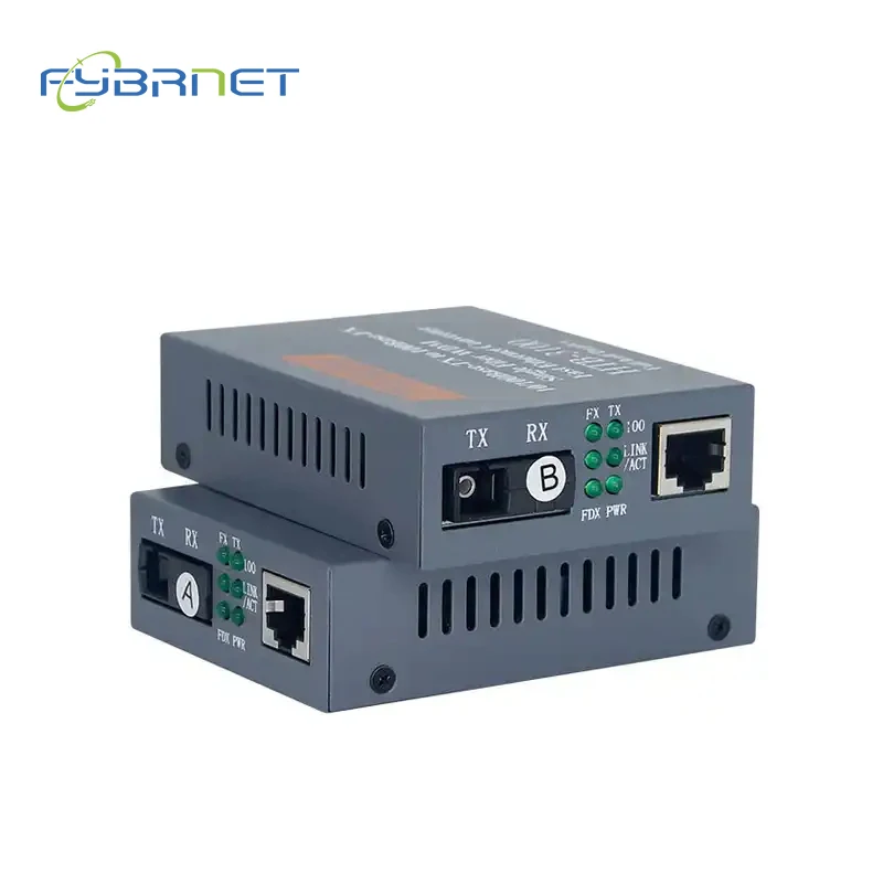 1 Pair HTB-3100 Optical Fiber Single Fiber Converter SC 10/100M Single Mode Single Fiber transceiver media converter