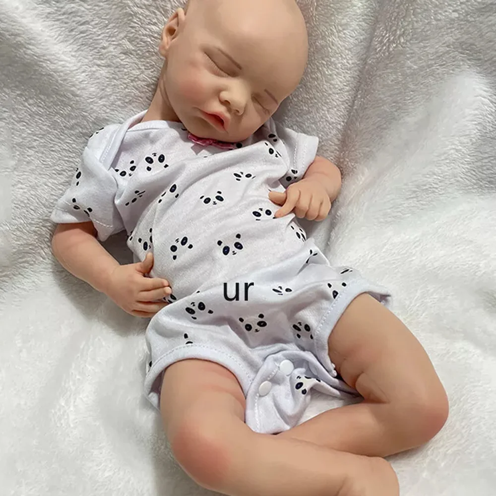 17 Polegada bonecas reborn de silicone colecionáveis realistas pintados à mão renascimento bebês menina para crianças de 3 anos ou mais presente de natal de páscoa