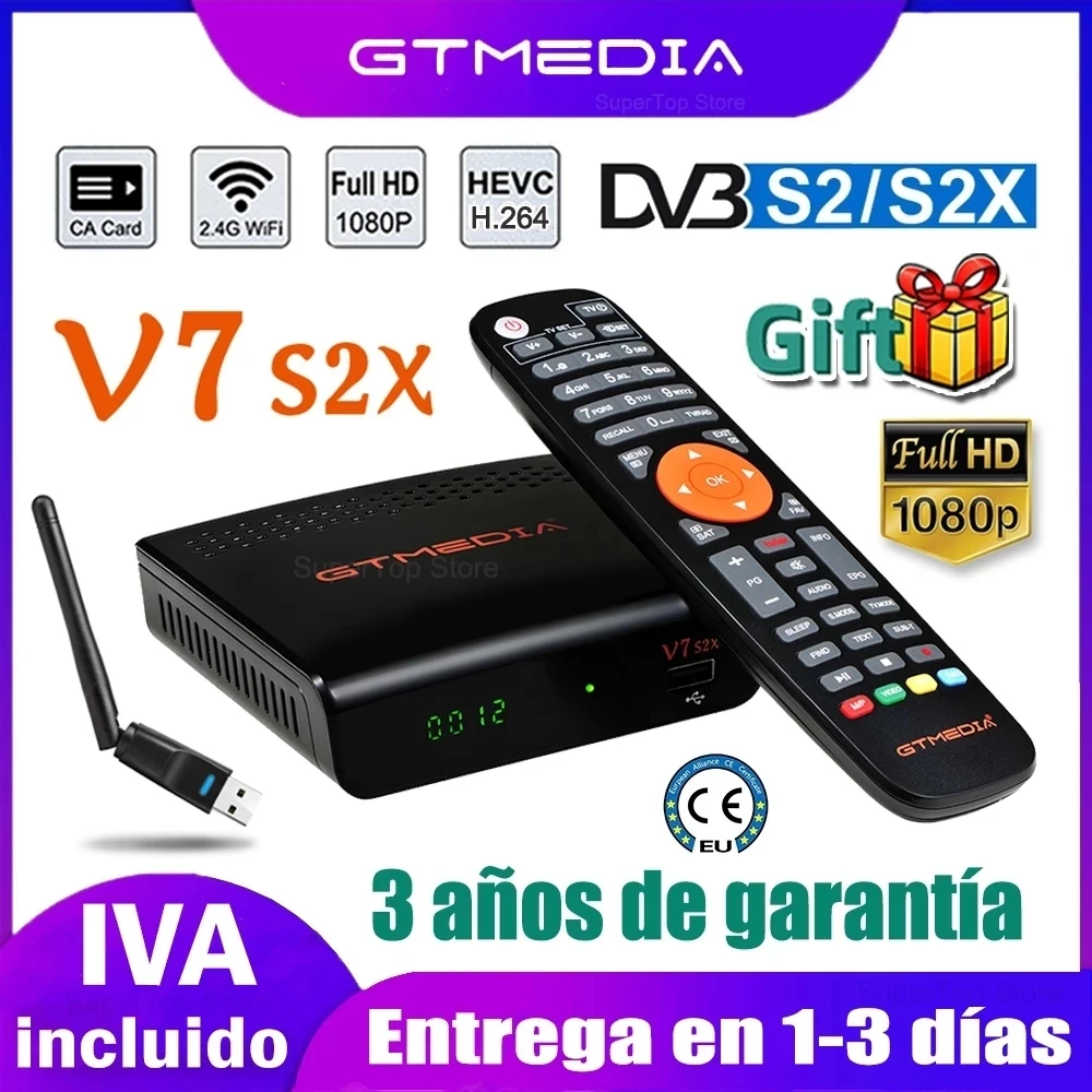 Dvb-s2 odbiornik satelitarny GTMEDIA V8X H.265 DVB S2 S2X Buildin Wifi wsparcie TNTsat smart GT MEDIA V7S 2X wsparcie usb wifi H.264