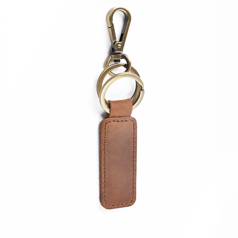 

Antique Leather Metal DIY Keychain - Elegant Keyring for Car Keys - Men's Luxury Jewelry Accessory - Best Wholesale Gift in Bulk