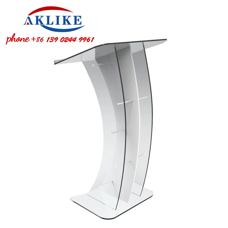 Meeting Room Lectern Lecture Podium Church Pulpit Detachable Acrylic Platform Modern Rostrum Platform Speech Table Free Shipping