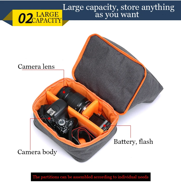 JINNUOLANG Hohe Qualität Sling Tasche Für Outdoor Fotografen DSLR Kamera Schulter BagsFor Nikon Sony Canon Fotografie Ausrüstung – Detail 6