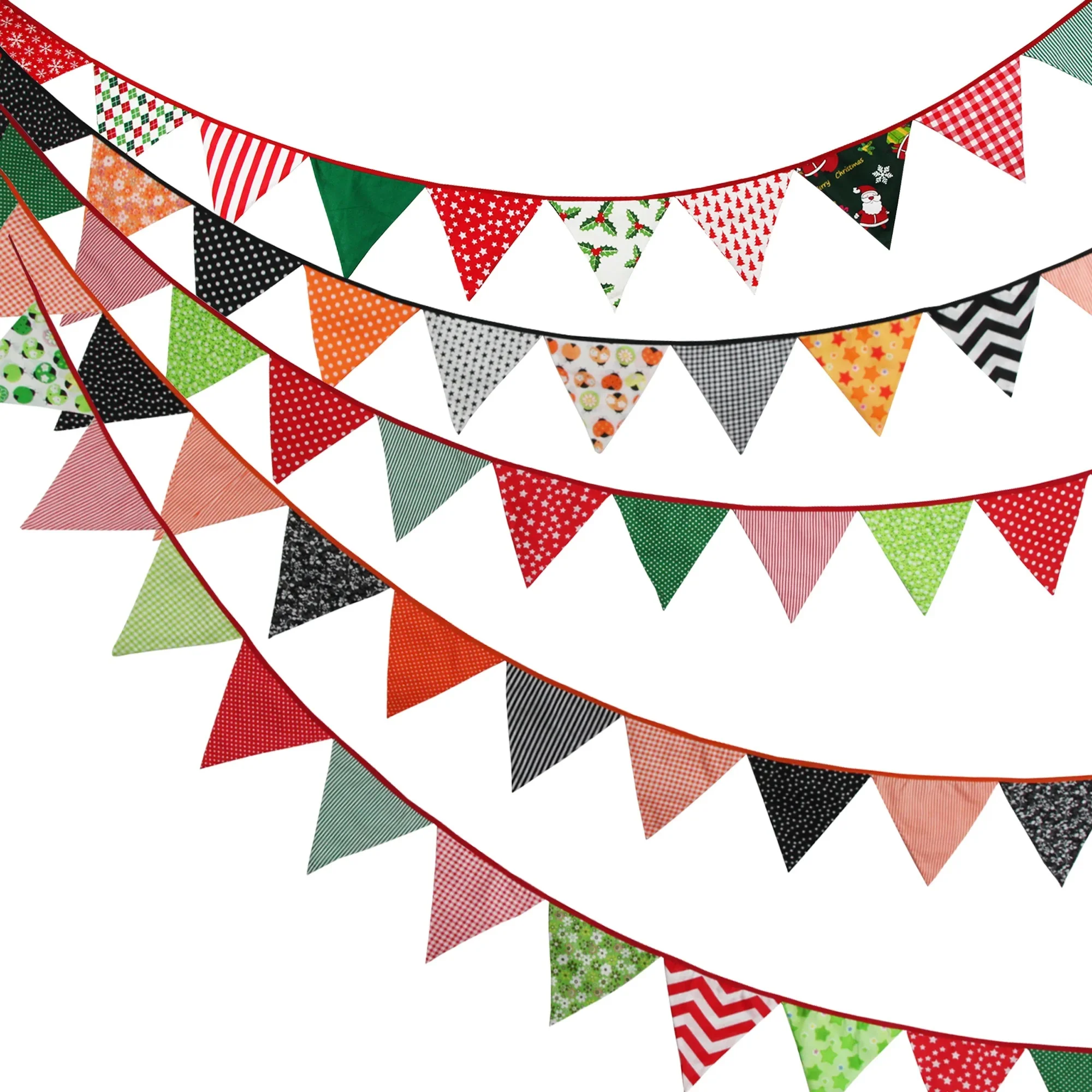 3.2M Boże Narodzenie Halloween Święto Dziękczynienia Tkanina Bunting 12 Flaga proporczyka Dekoracja imprezowa Baner Dom Baby Shower Karnawał Girlanda — zdjęcie 2