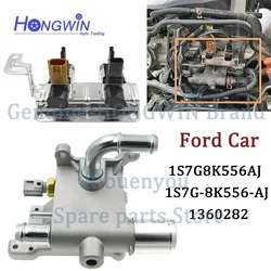 1S7G8K556AJ 1360282 Ford Ecosport 04-12 Mondeo C-Max S-Max Focus 2 Volvo 1.8 2.0 Water Outlet Engine Coolant Thermostat Housing