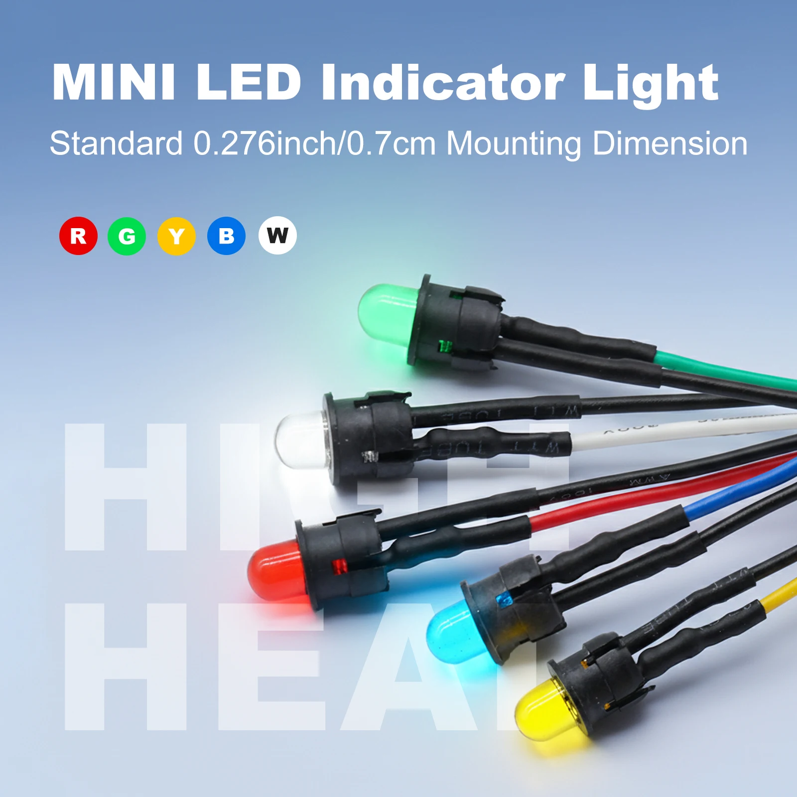 

FILN 100pcs lot 20cm Pre Wired 5mm LED Light Lamp Bulb Prewired Emitting Diodes For DIY Home Decoration DC12V Red Green Blue