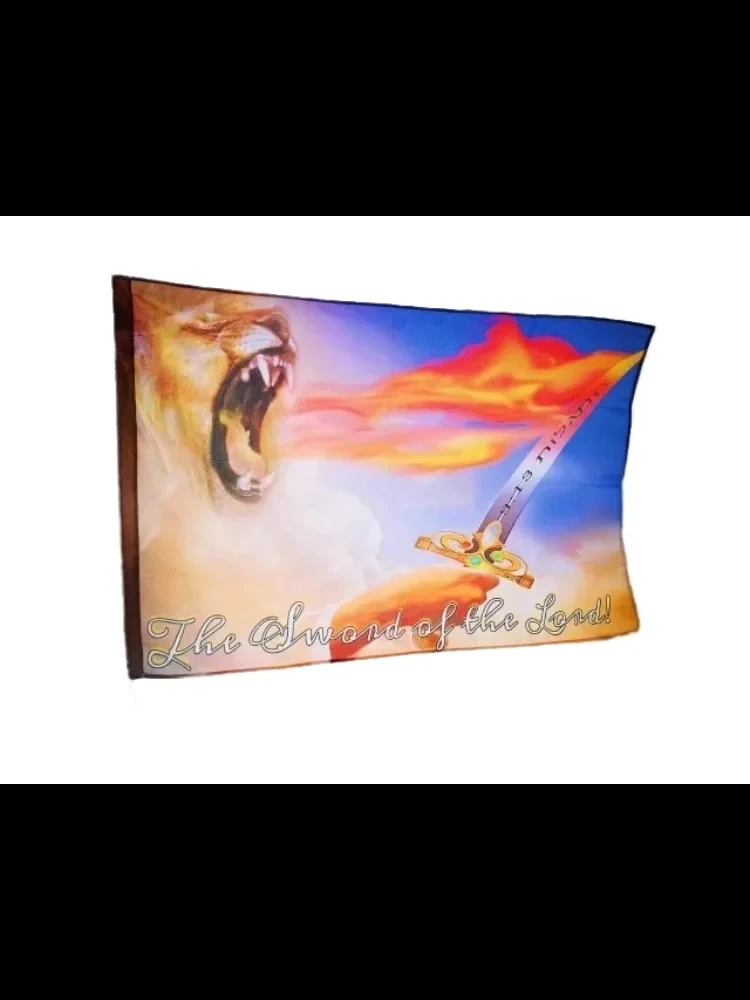 The Lion Sword of the Lord Banner, Elegant Scarf, Church worship Flag