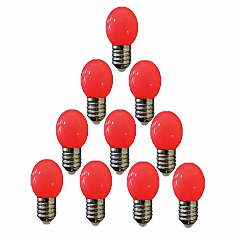 Bombilla led esferica g45 230v 3w e27 cor rojo [10 stucs]