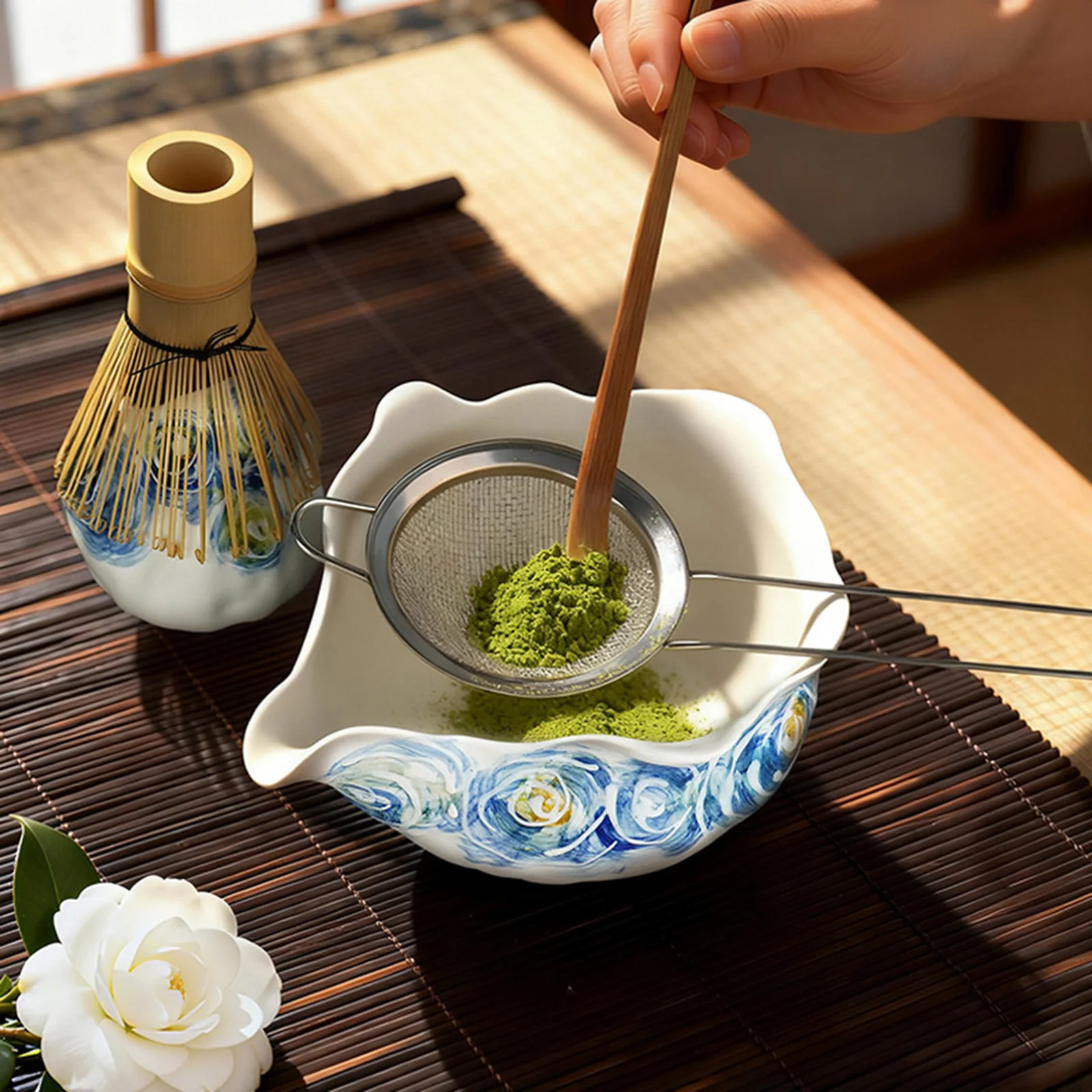 

5-компонентный японский набор для приготовления чая Матча Матча для чайной комнаты, кухни, приветственный венчик, чайная чаша, керамическая чаша Матча, чайная церемония