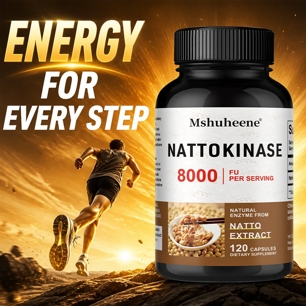 

Nattokinase Capsules - Supports Heart, Cardiovascular Health, Promotes Blood Circulation, and Enhances Immunity