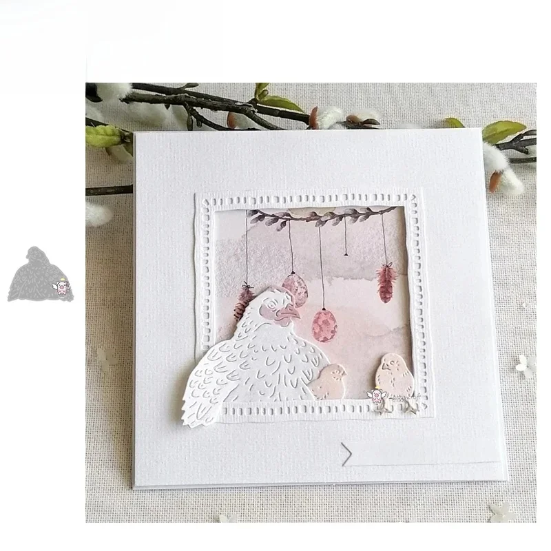 Matrices de découpe en métal Piggy Craft, moule de découpe, décoration de poulet mère, Scrapbook, couteau artisanal en papier, moule de lame, poinçon, pochoirs