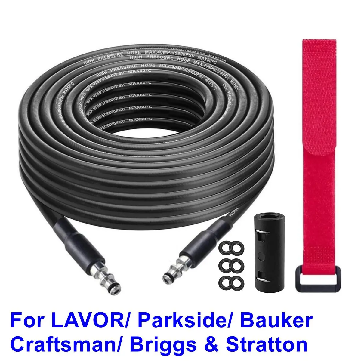 10M 15M Extension Hose For LAVOR & Parkside High Pressure Washer 5800 PSI Pipe With Connector