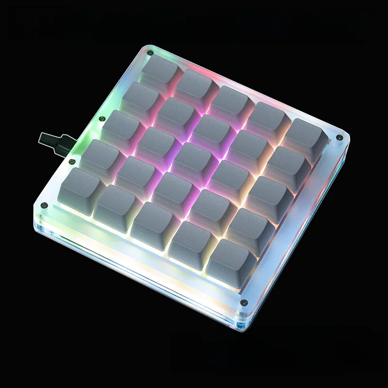 Qmk Toetsenbord Via Macro Toetsenbord Macropad 25 Toetsen Witte Lege Toetsenbord Cherry Schakelaar Rgb Backlight Programmering Toetsenbord Venster Mac - afbeelding 2