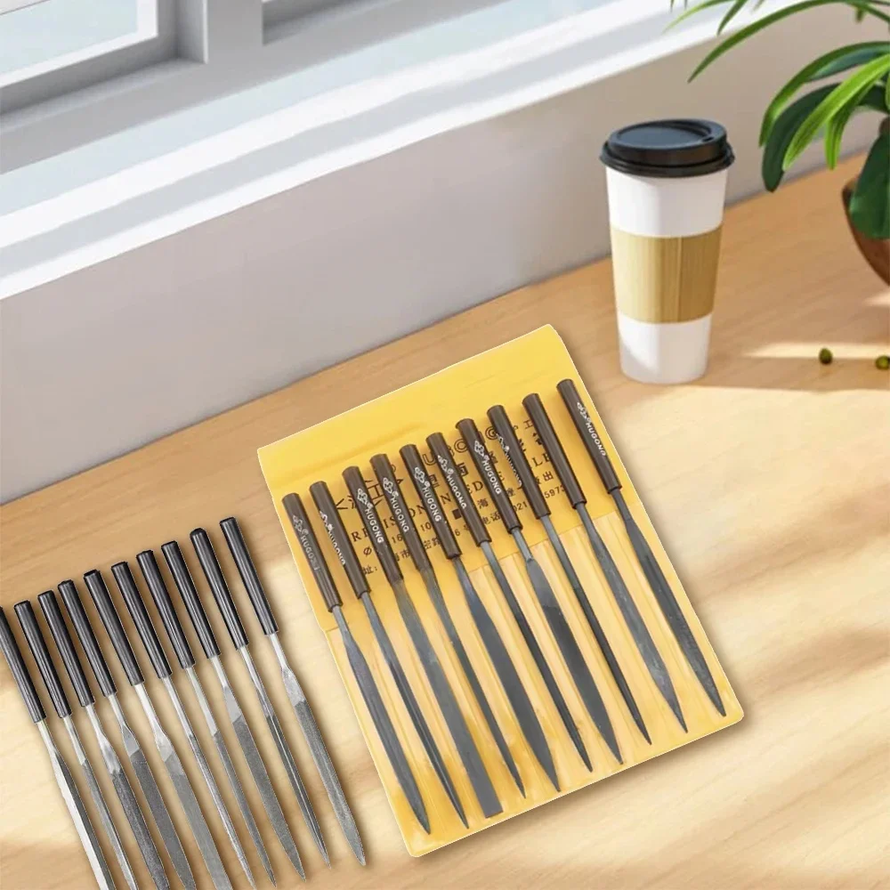 Assorted Diamond Files Grinding Tool Small Frustrated Knife Mini Diamond File Set Steel File Sanding Tool 10 Pieces Set