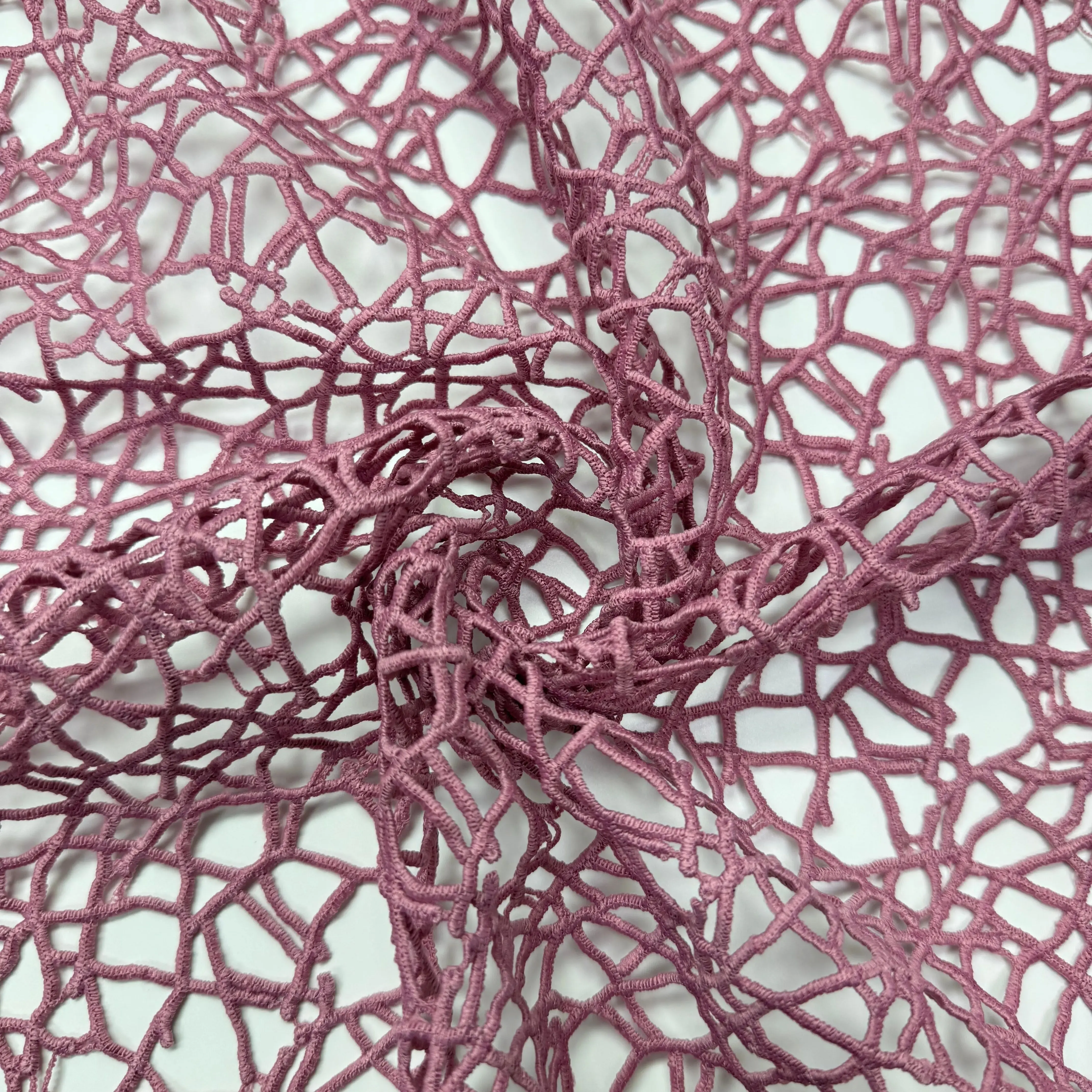 2025 High Quality Milk Silk Water Soluble Lace Fabric Nigerian Cord Embroidery Material For Bridal Gown