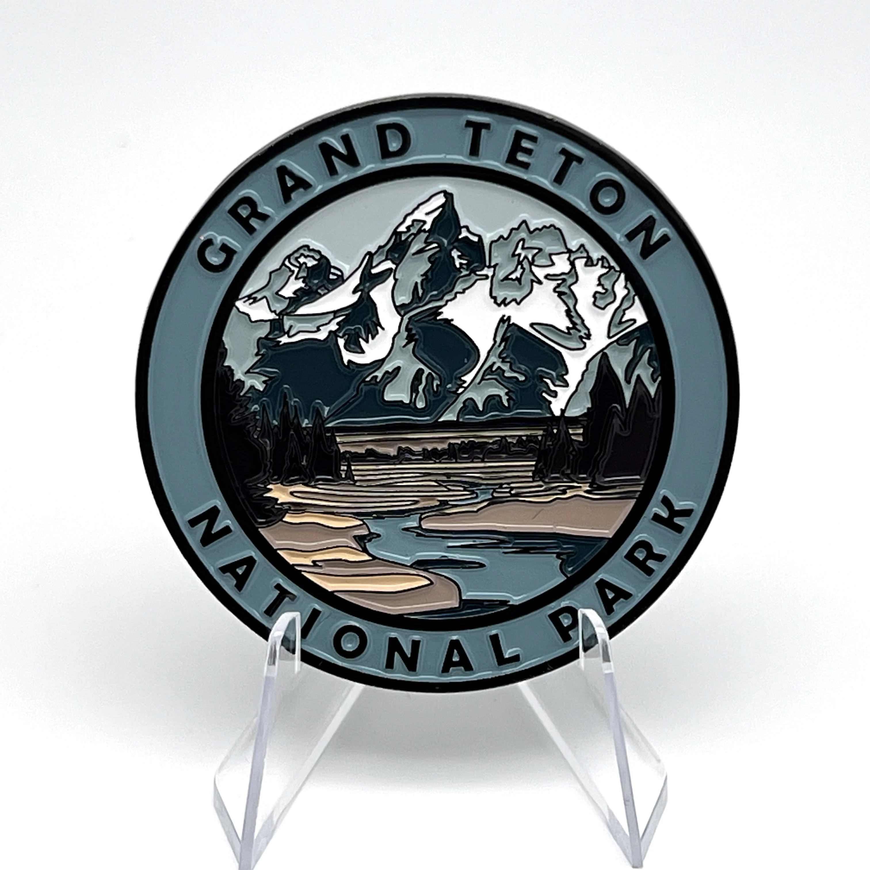 Grand Teton National Park Collectible Magnet – Enamel Finish, 52mm – Cre8Travel